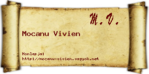 Mocanu Vivien névjegykártya